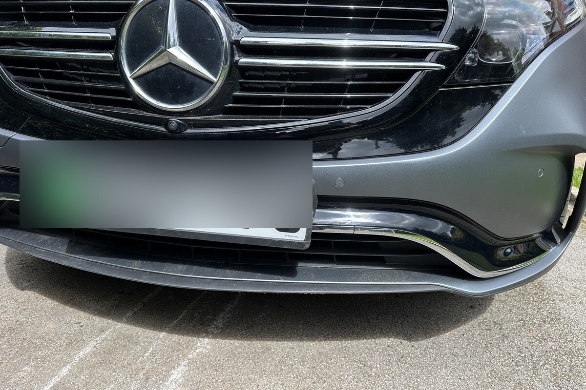 Mercedes bumper after mobile repair